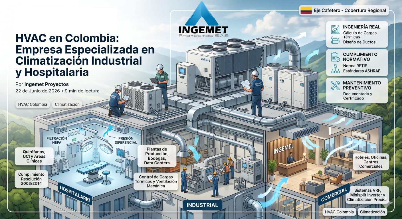 HVAC en Colombia — Ingemet Proyectos, empresa contratista especializada